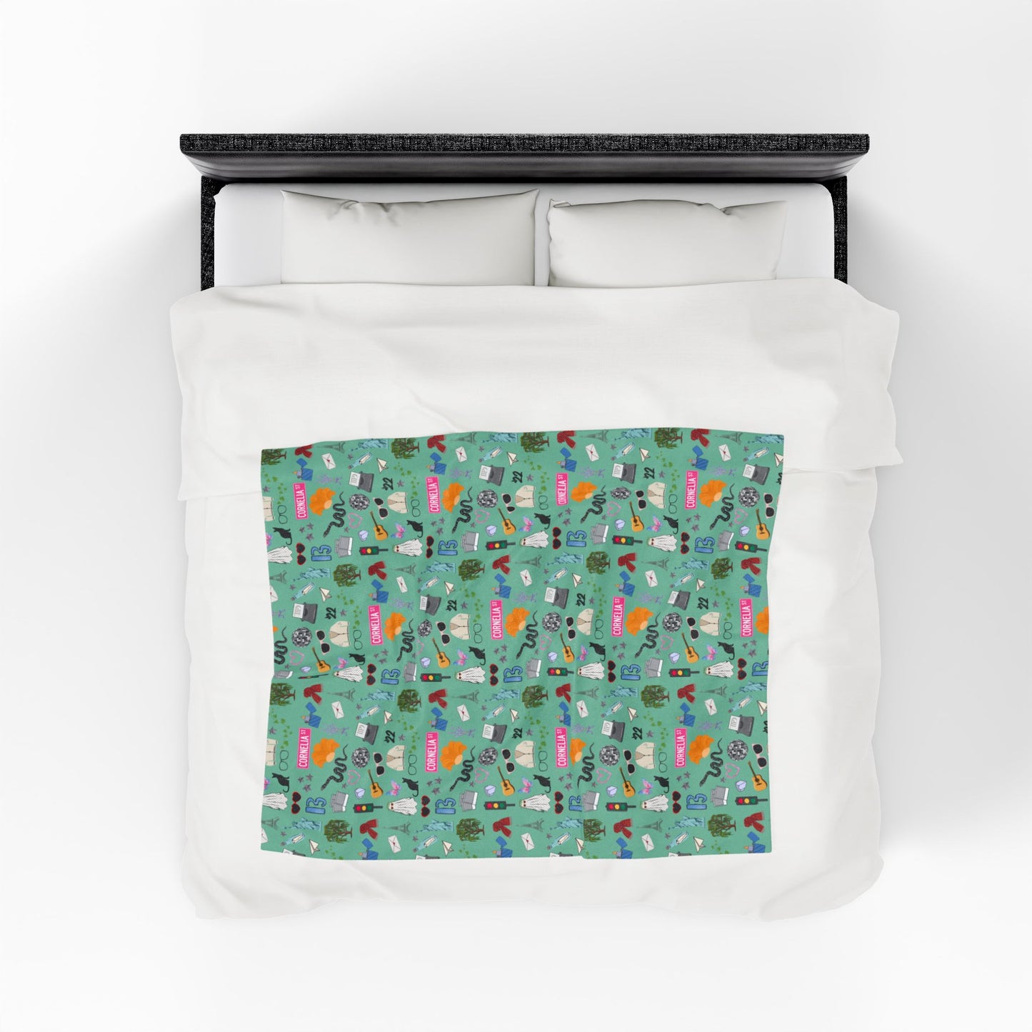 Iconic Eras (TS 12) Velveteen Plush Blanket- Showgirl Green