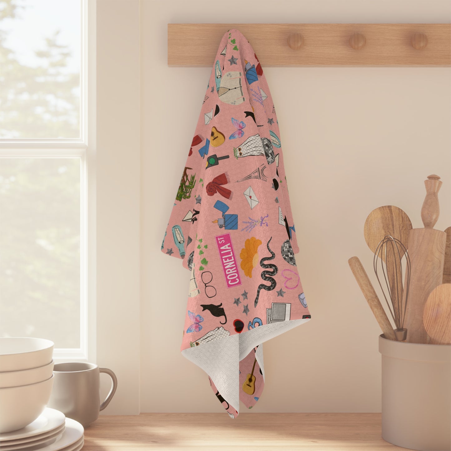 Iconic Eras Tea Towel - Showgirl Rouge