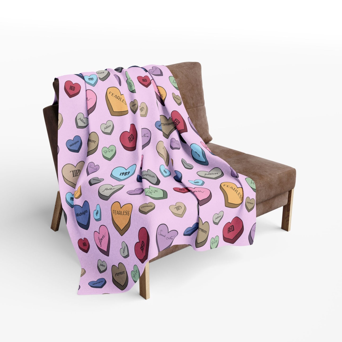 Eras Conversation Hearts Arctic Fleece Blanket