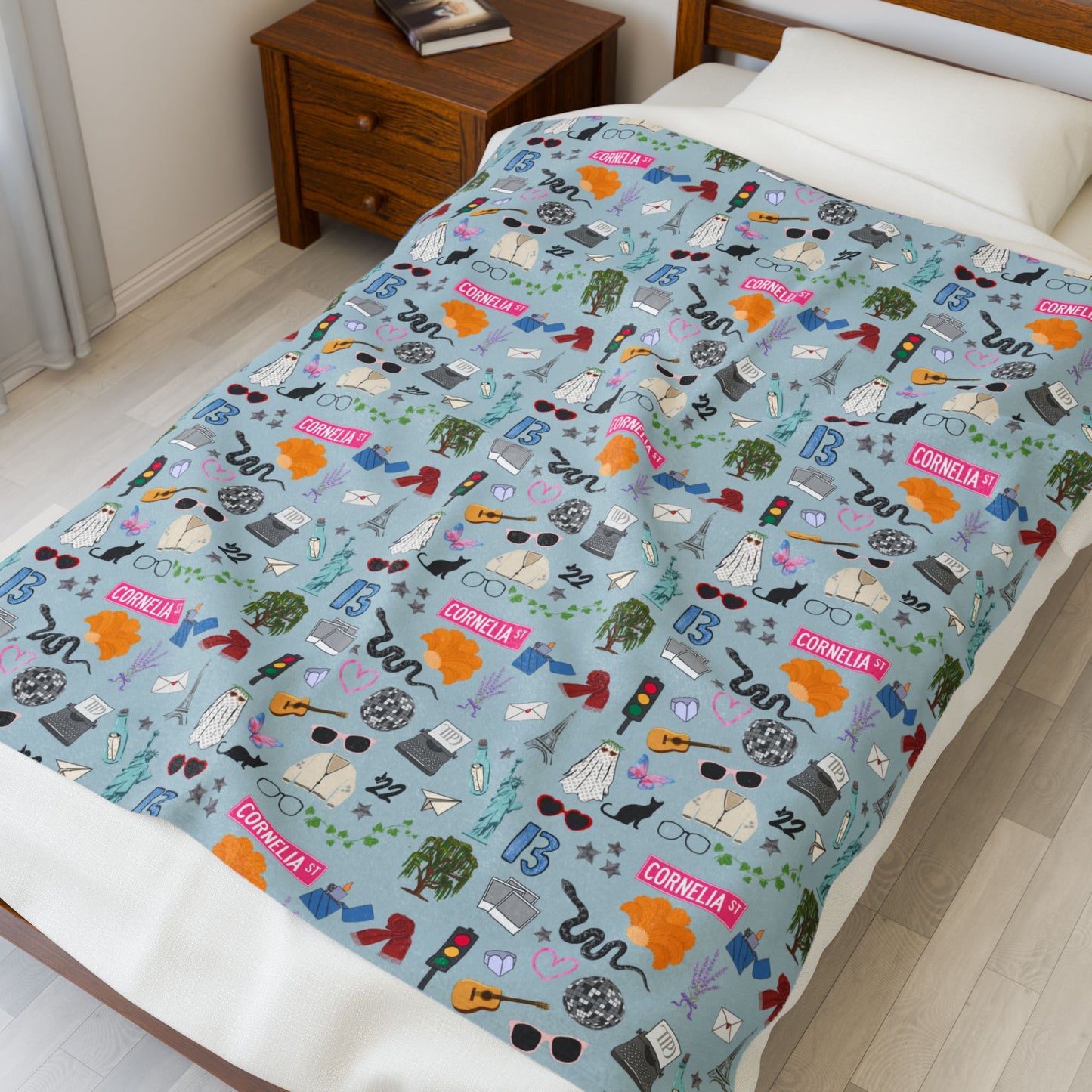 Iconic Eras (TS 12) Velveteen Plush Blanket- Opalite