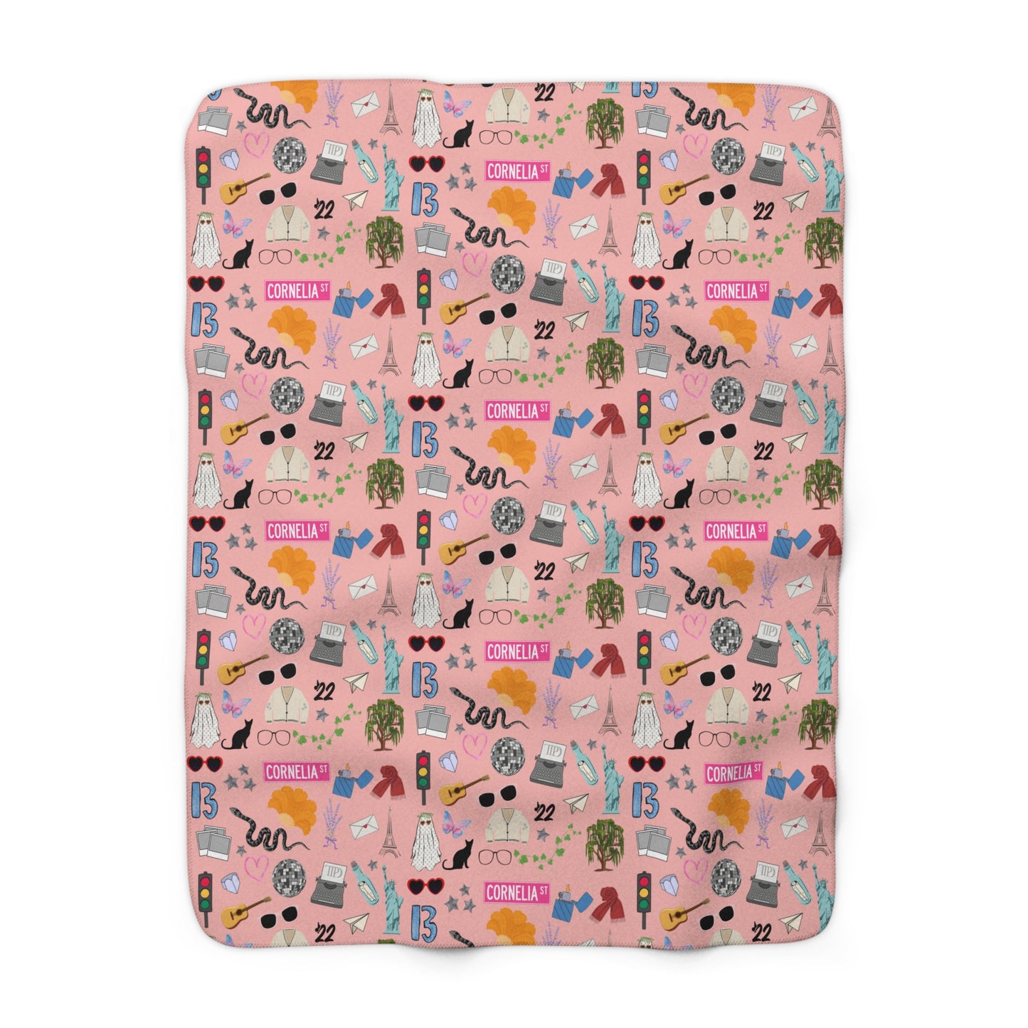 Iconic Eras Sherpa Fleece Blanket - Showgirl Rouge