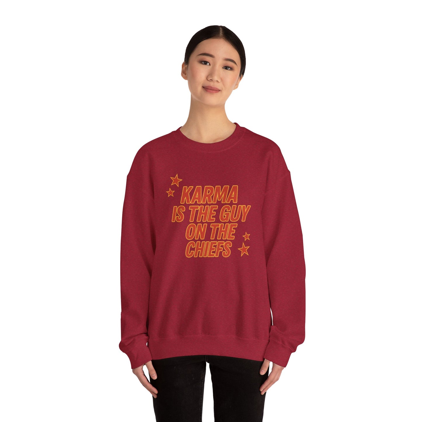 Guy on The Chiefs Crewneck Sweatshirt
