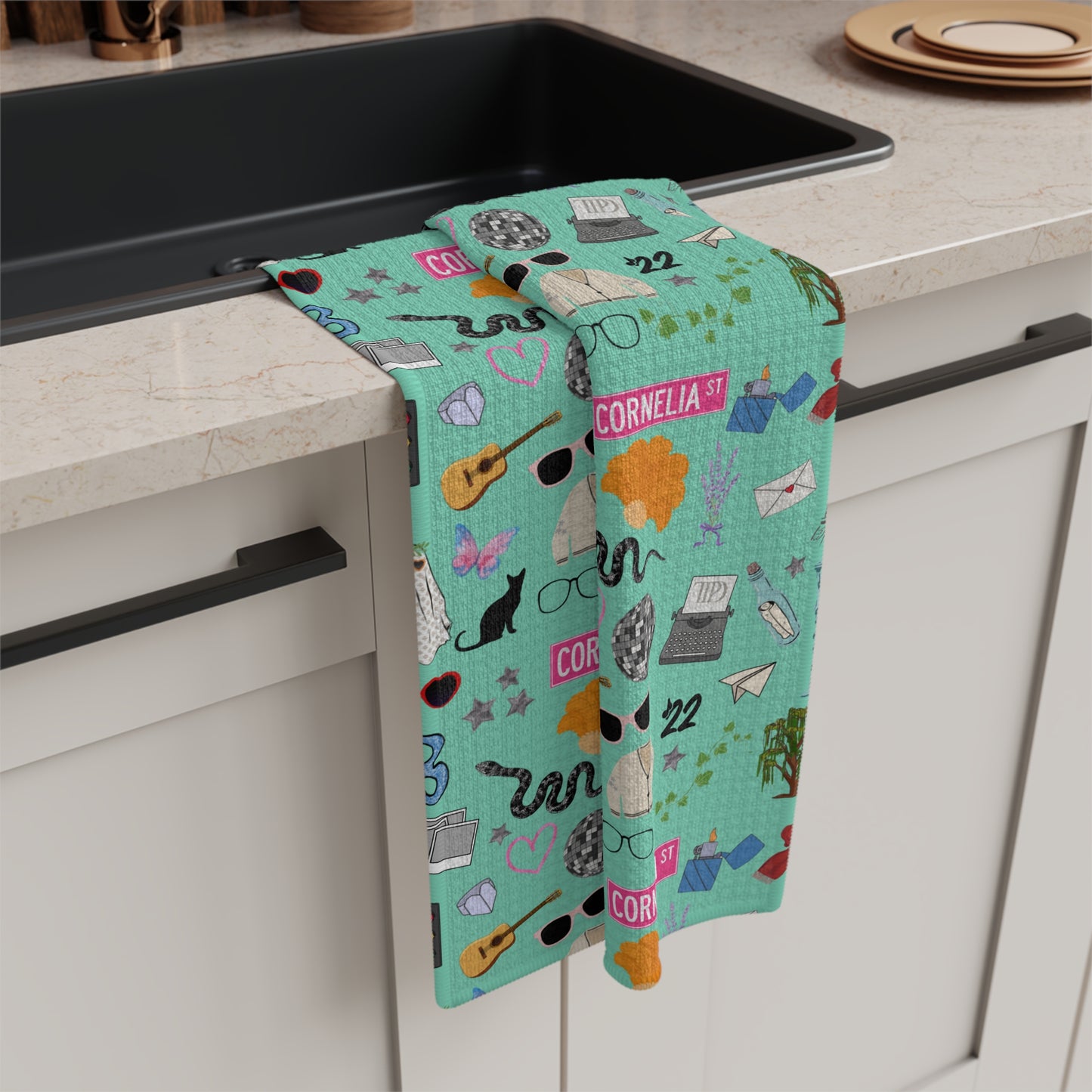Iconic Eras Tea Towel - Showgirl Green