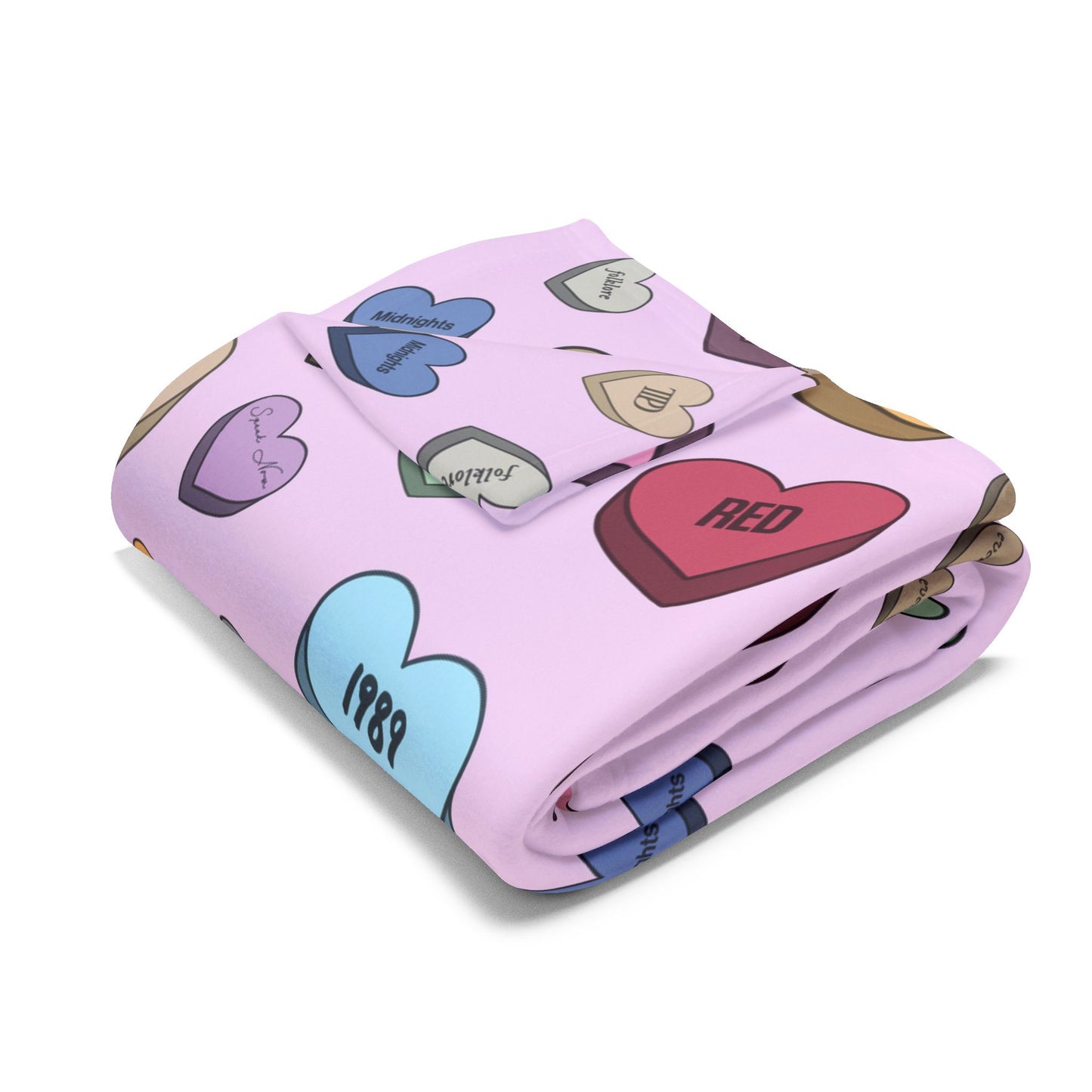 Eras Conversation Hearts Arctic Fleece Blanket