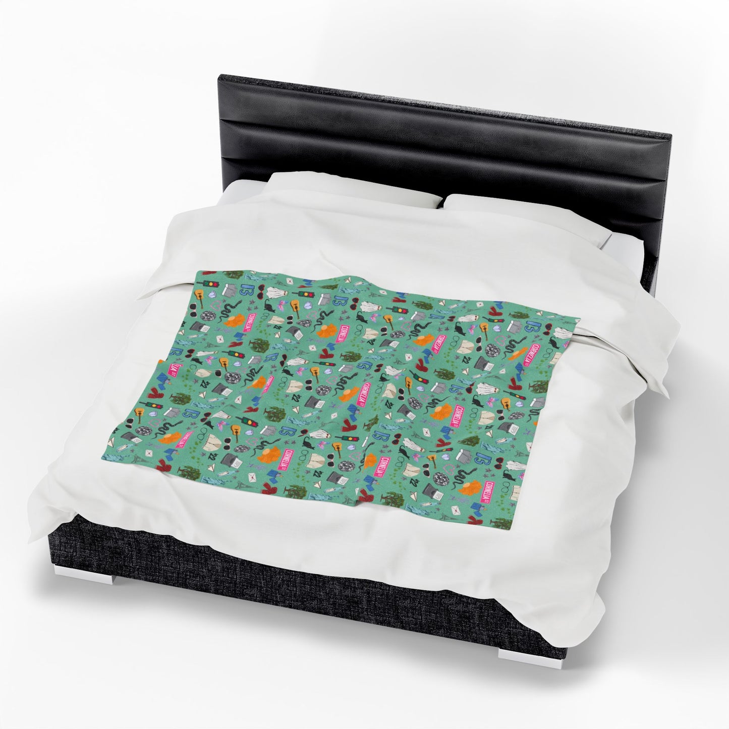 Iconic Eras (TS 12) Velveteen Plush Blanket- Showgirl Green