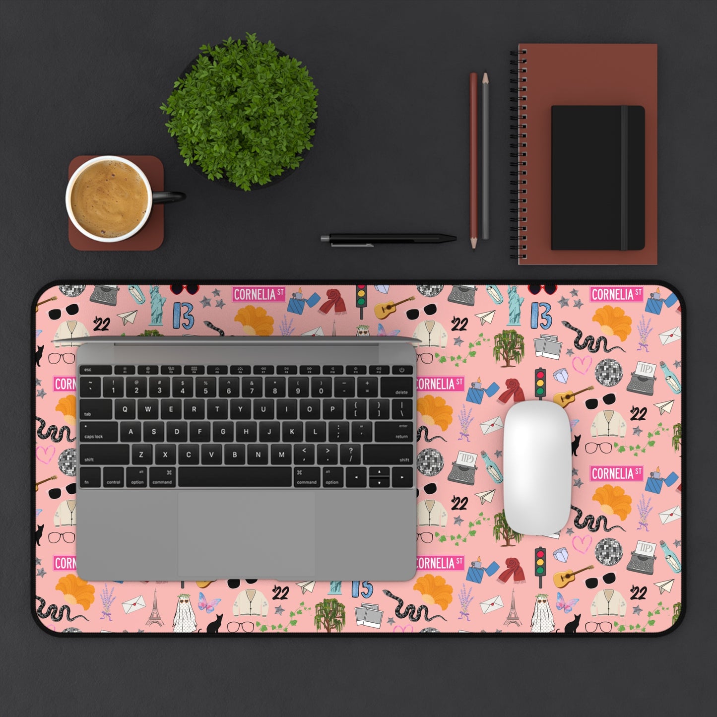 Iconic Eras Desk Mat - Showgirl Rouge
