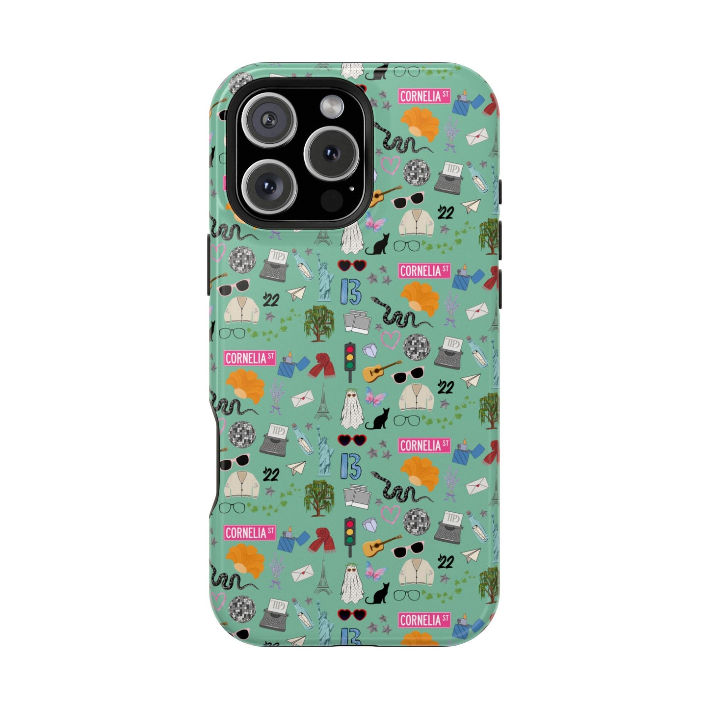 Iconic Eras (TS 12) MagSafe Tough Phone Case - Showgirl Green