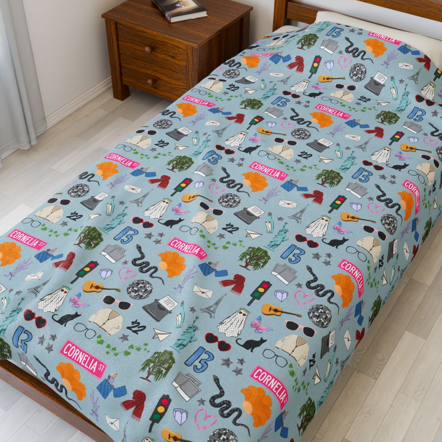 Iconic Eras (TS 12) Velveteen Plush Blanket- Opalite