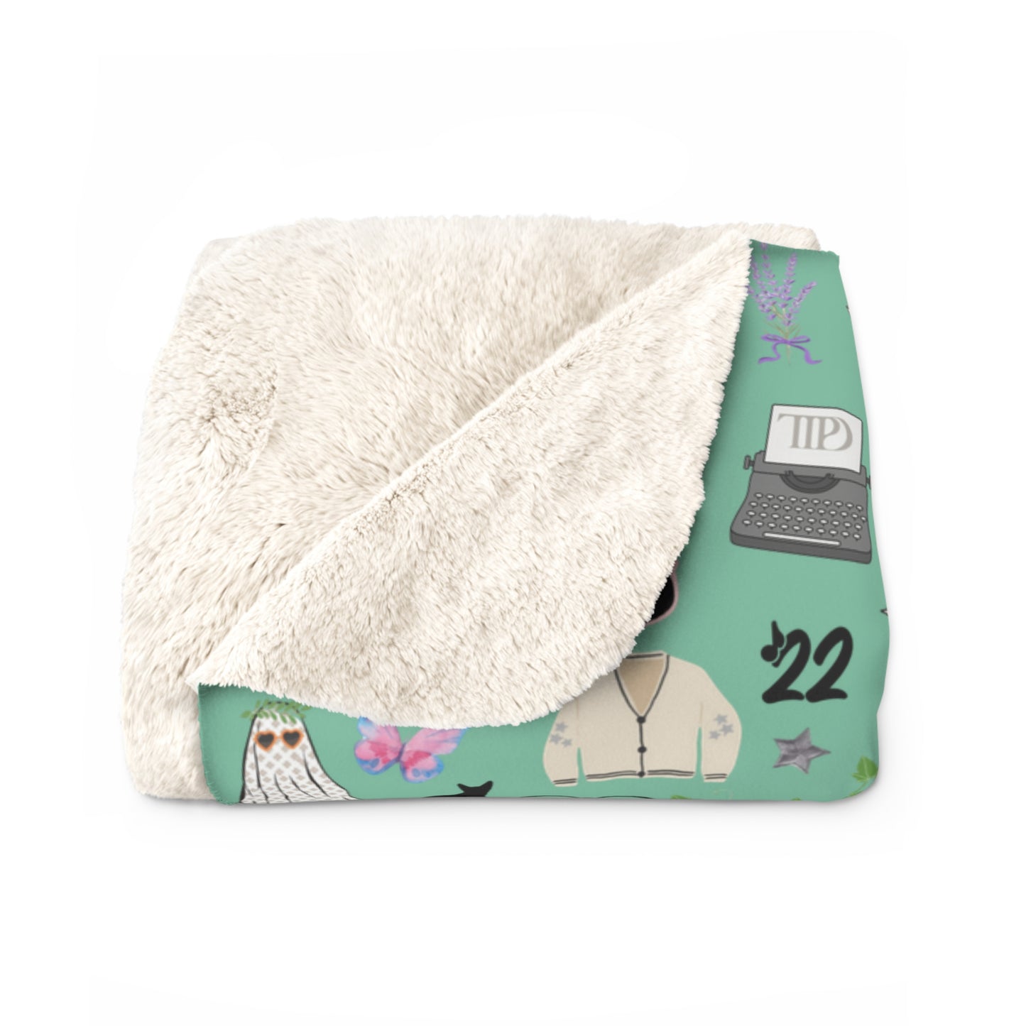 Iconic Eras Sherpa Fleece Blanket - Showgirl Green