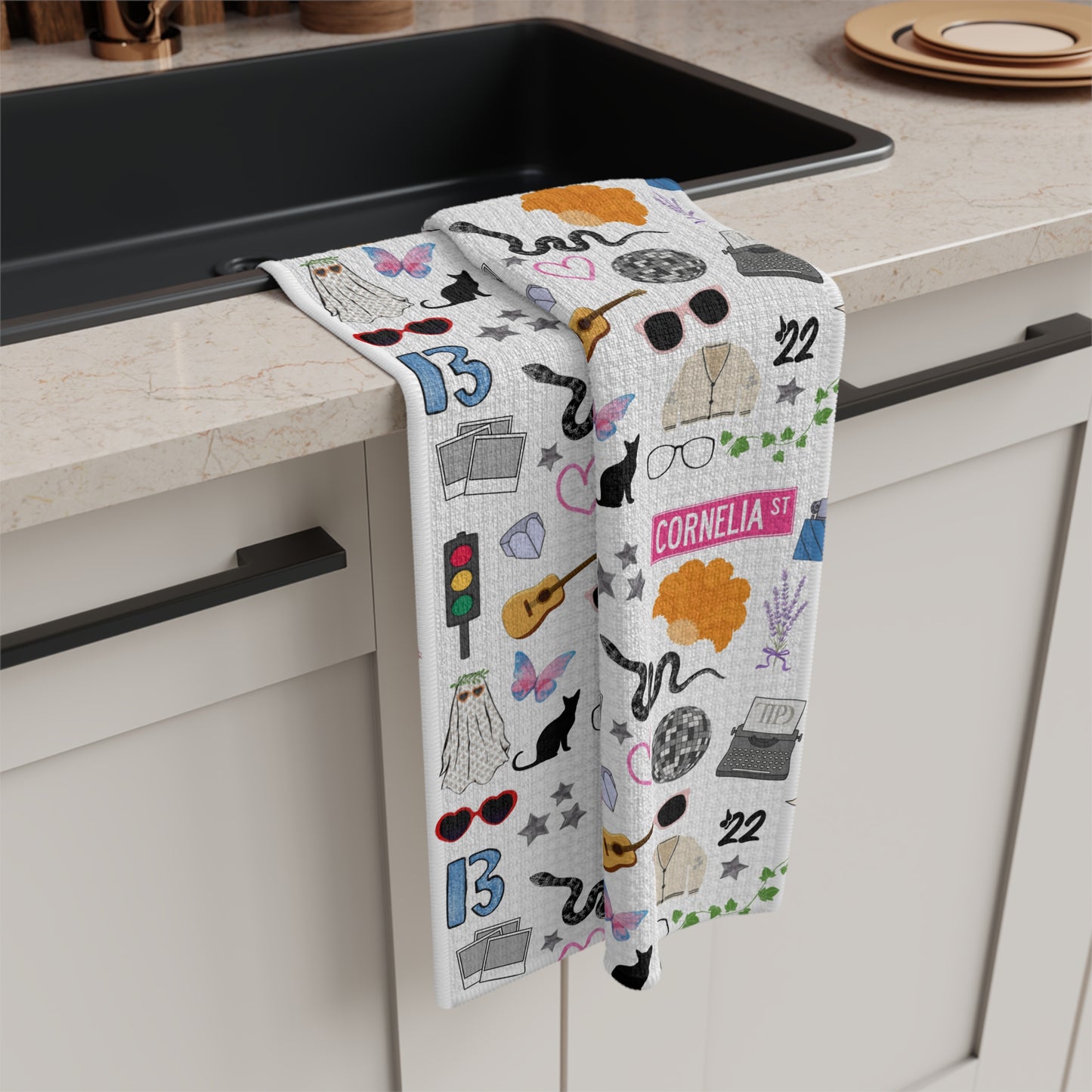 Iconic Eras Tea Towel - Dazzling White