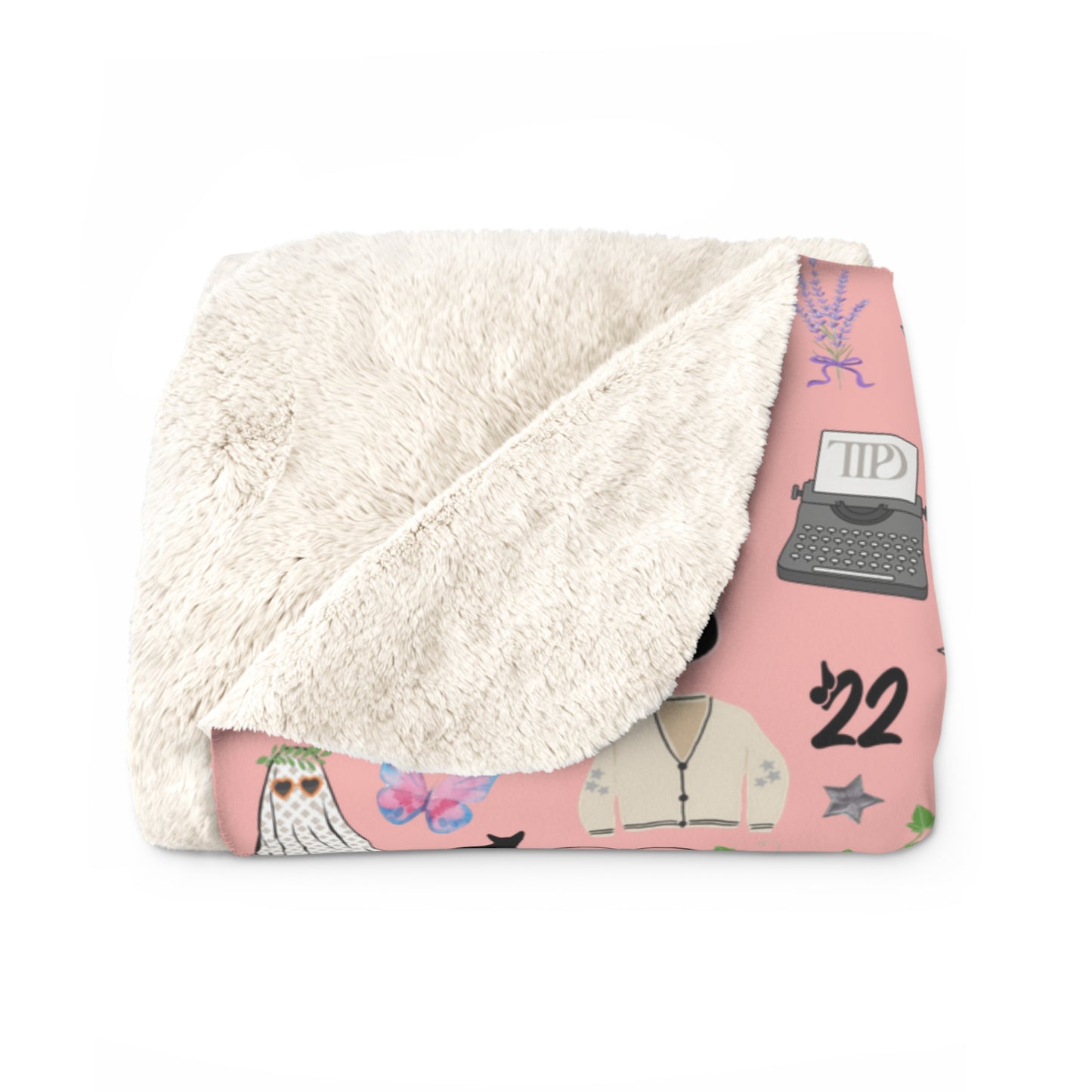 Iconic Eras Sherpa Fleece Blanket - Showgirl Rouge