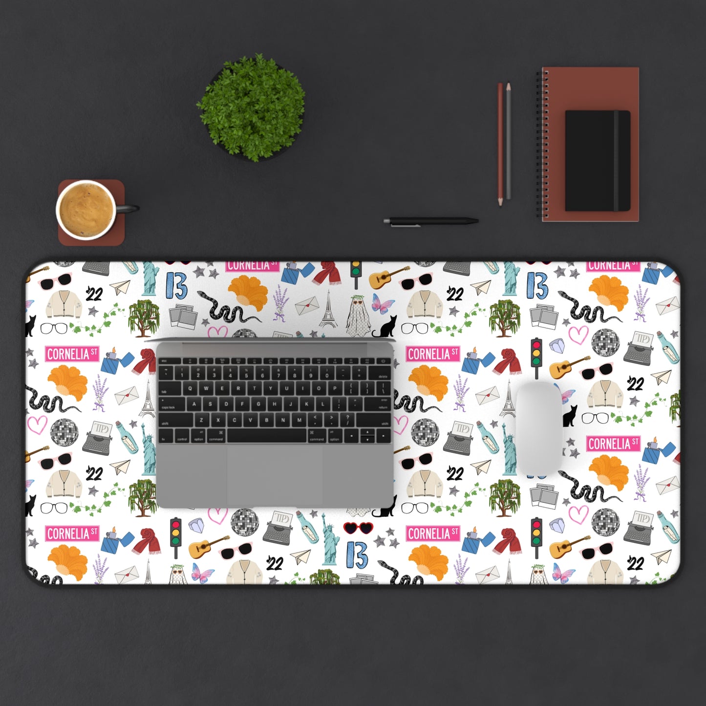 Iconic Eras Desk Mat - Dazzling White