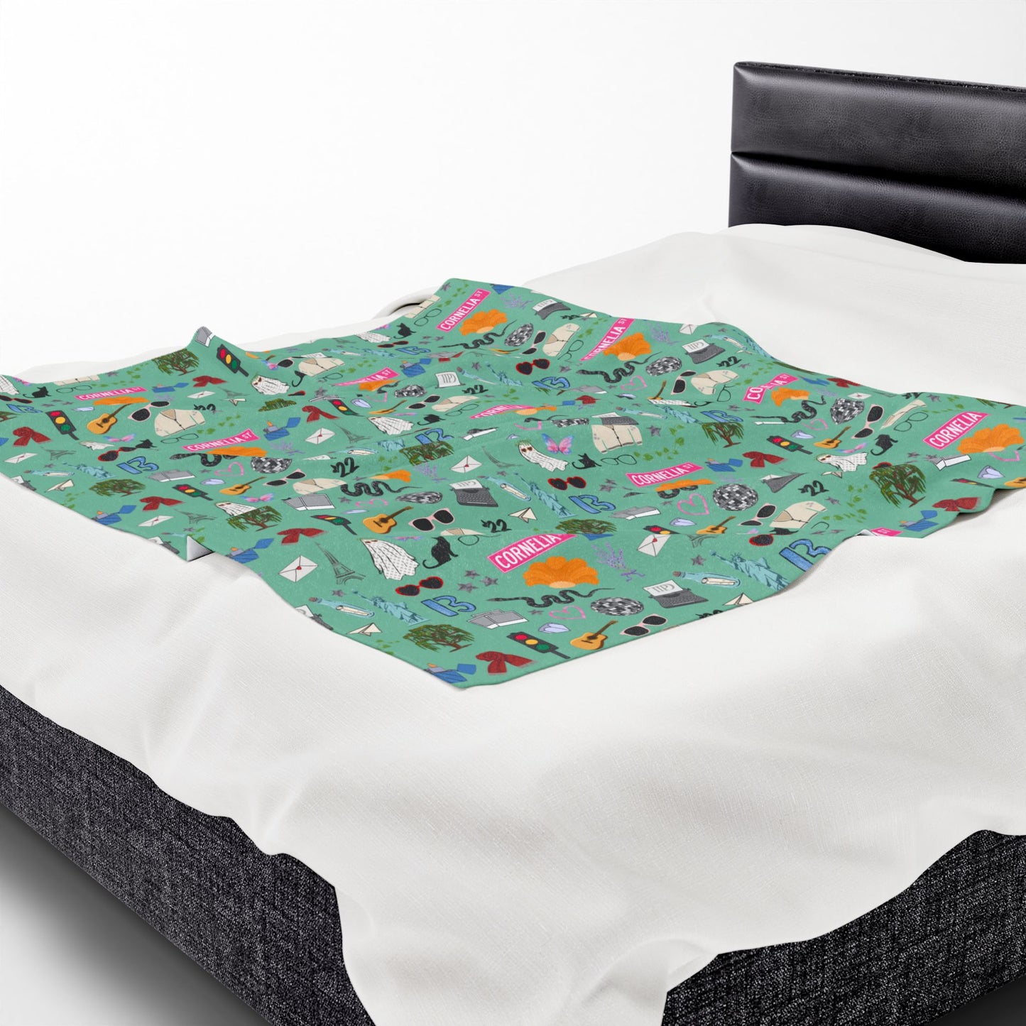 Iconic Eras (TS 12) Velveteen Plush Blanket- Showgirl Green