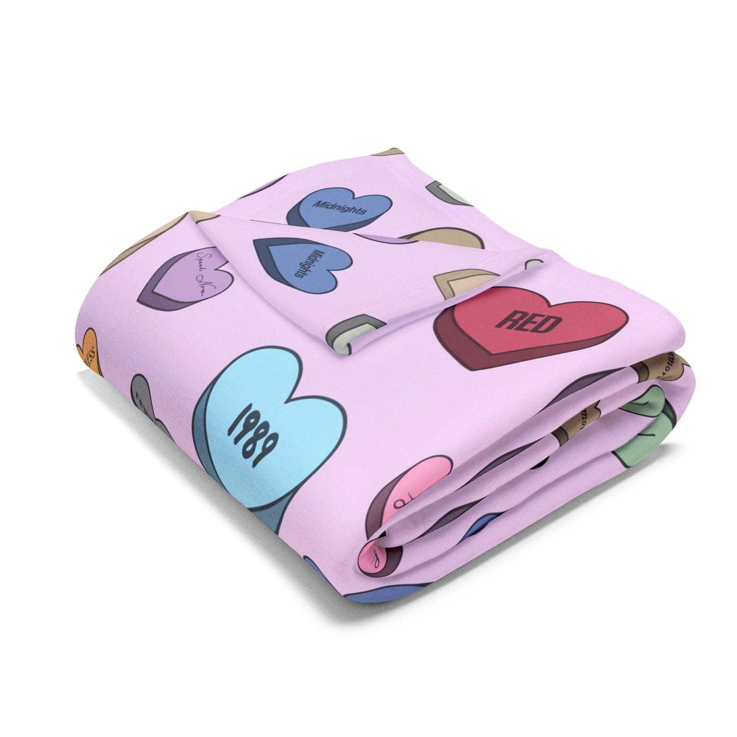 Eras Conversation Hearts Arctic Fleece Blanket