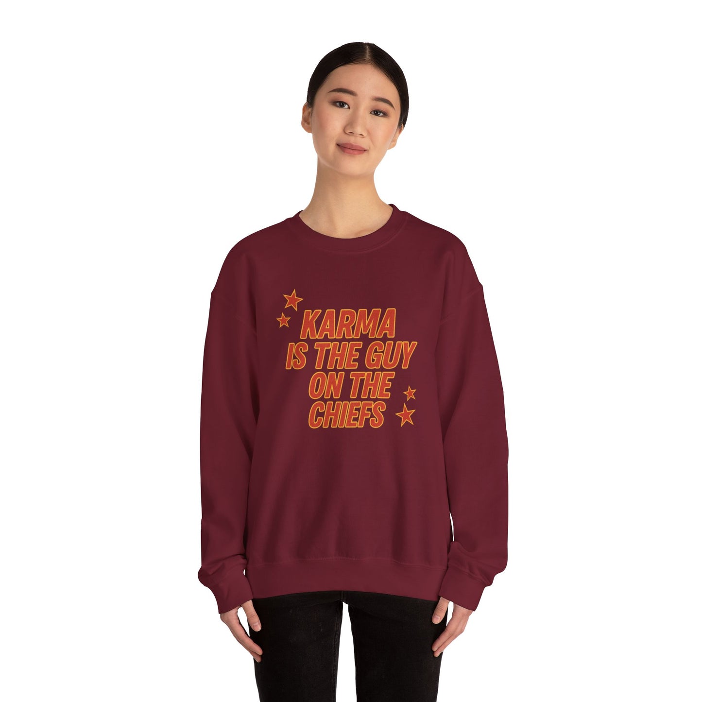 Guy on The Chiefs Crewneck Sweatshirt