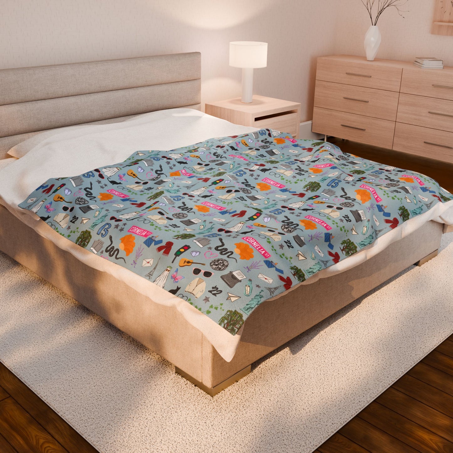 Iconic Eras (TS 12) Velveteen Plush Blanket- Opalite