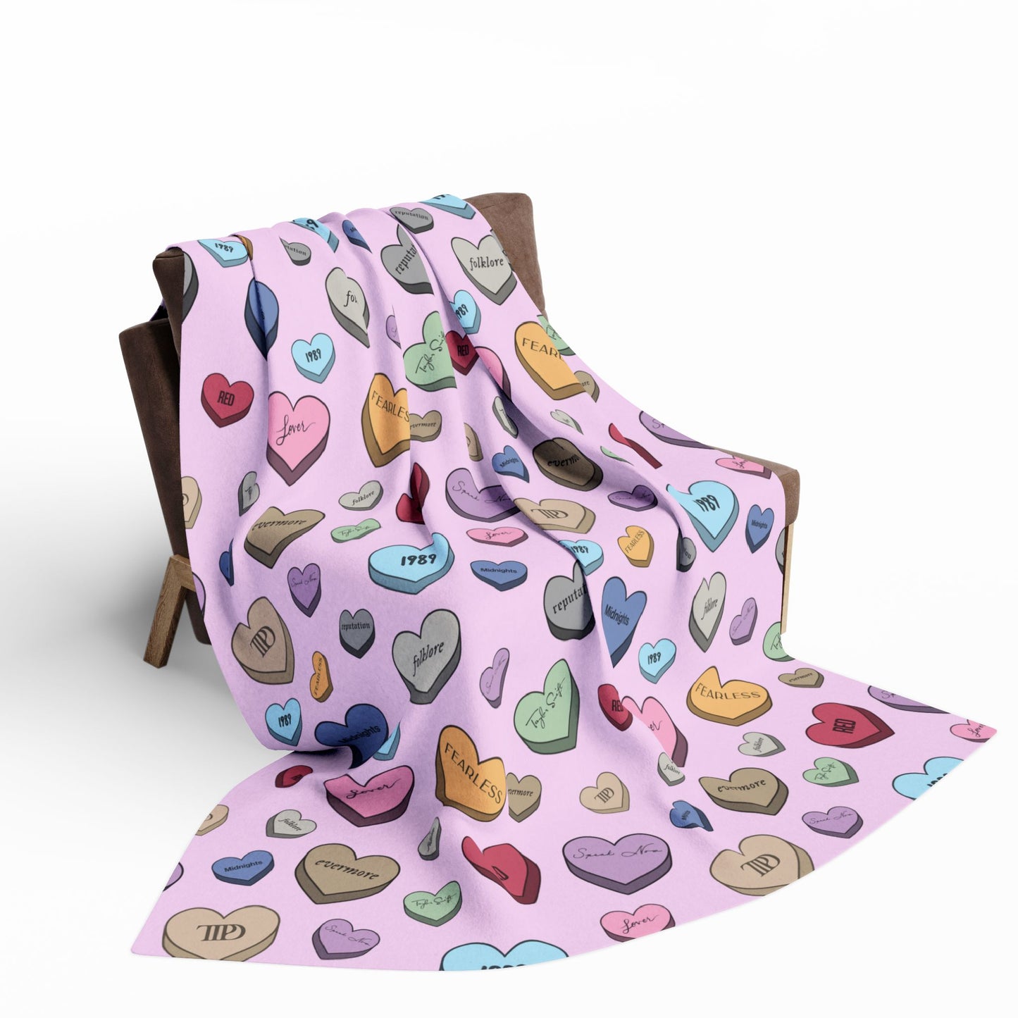 Eras Conversation Hearts Arctic Fleece Blanket