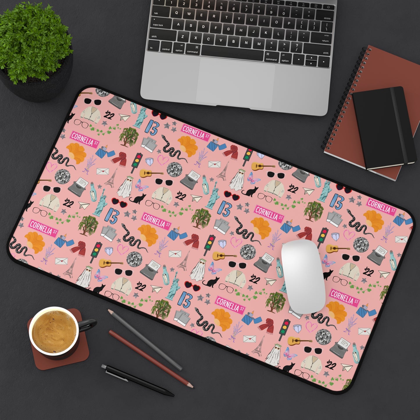 Iconic Eras Desk Mat - Showgirl Rouge