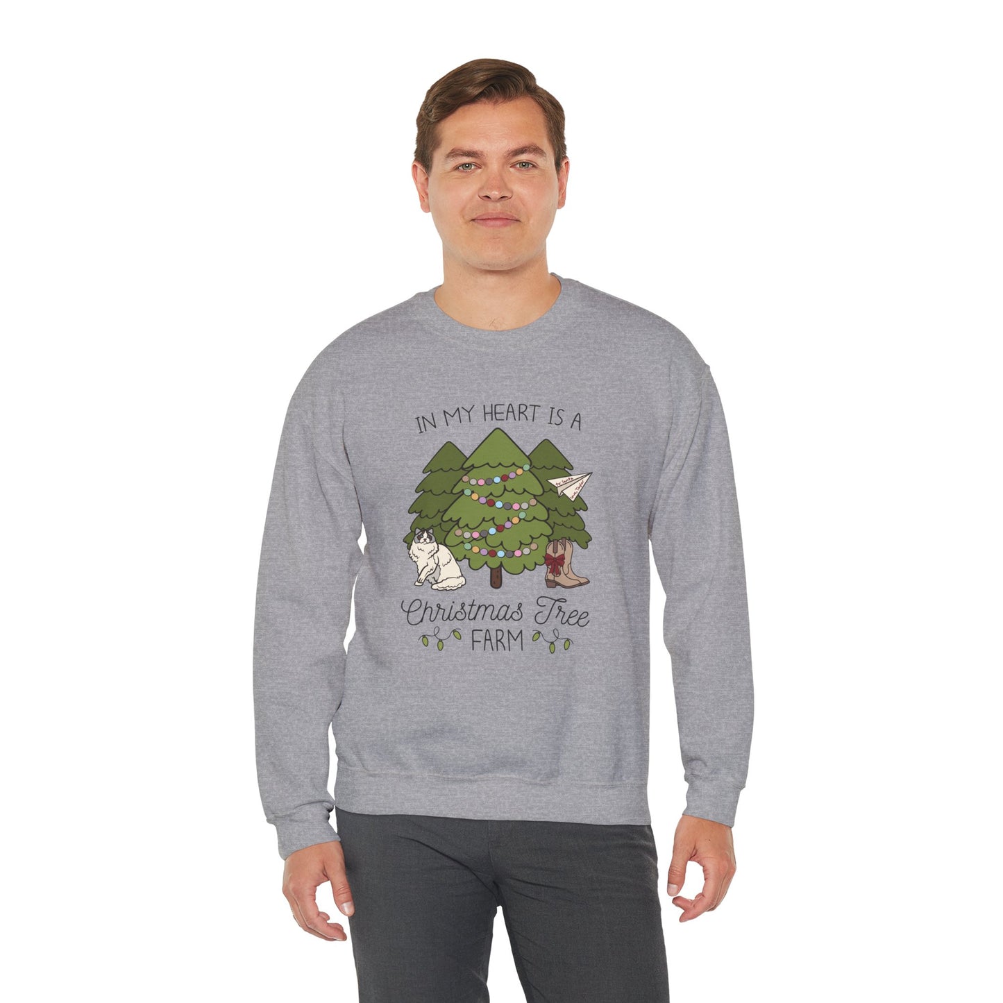 In My Heart Is A Christmas Tree Farm Crewneck Sweatshirt