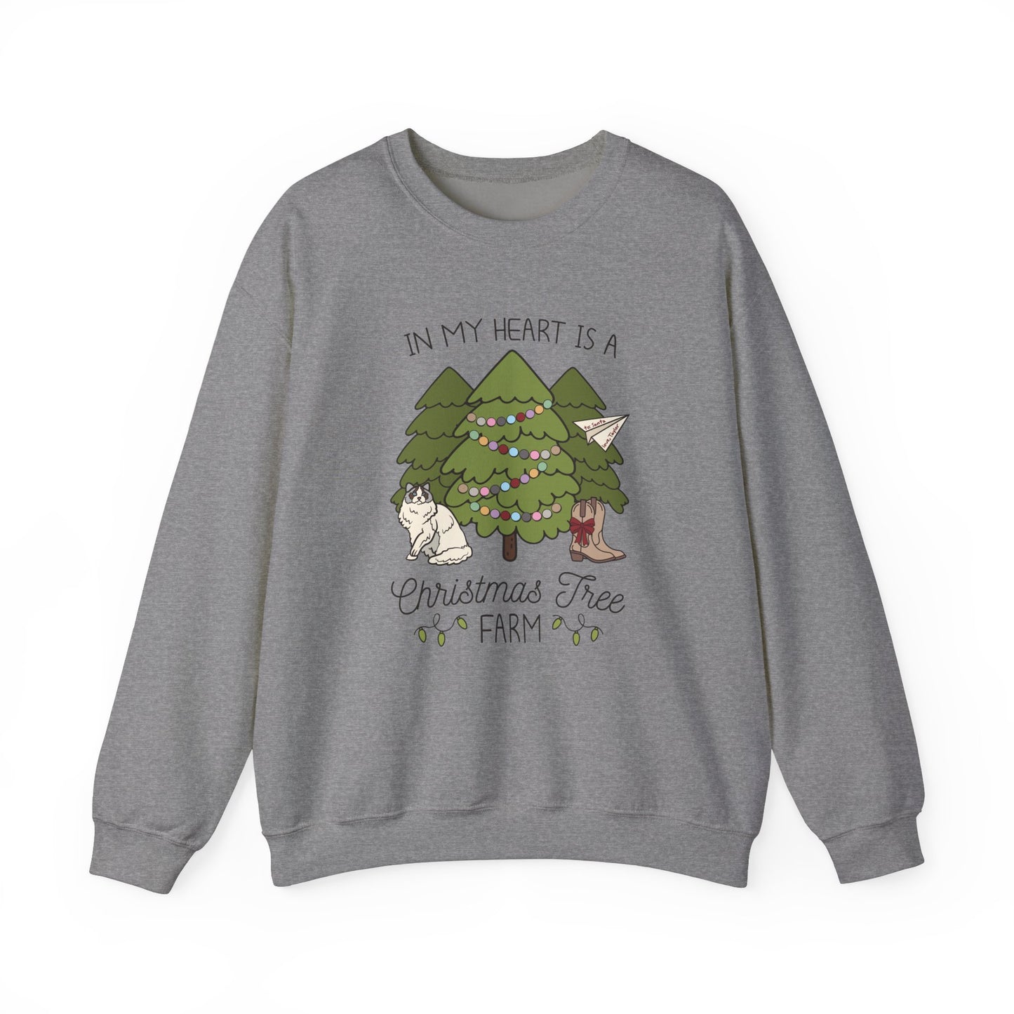 In My Heart Is A Christmas Tree Farm Crewneck Sweatshirt