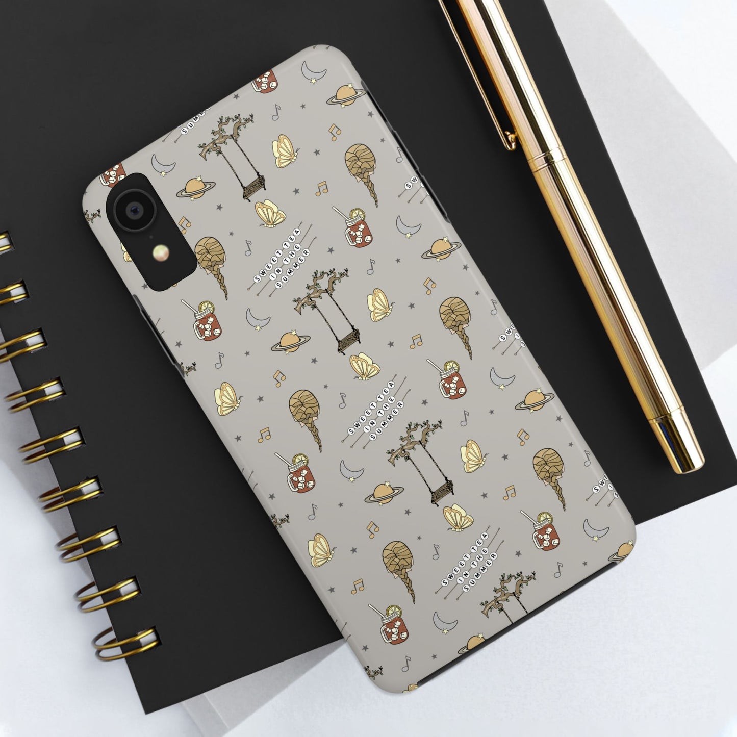 Moon and Saturn Tough Phone Case