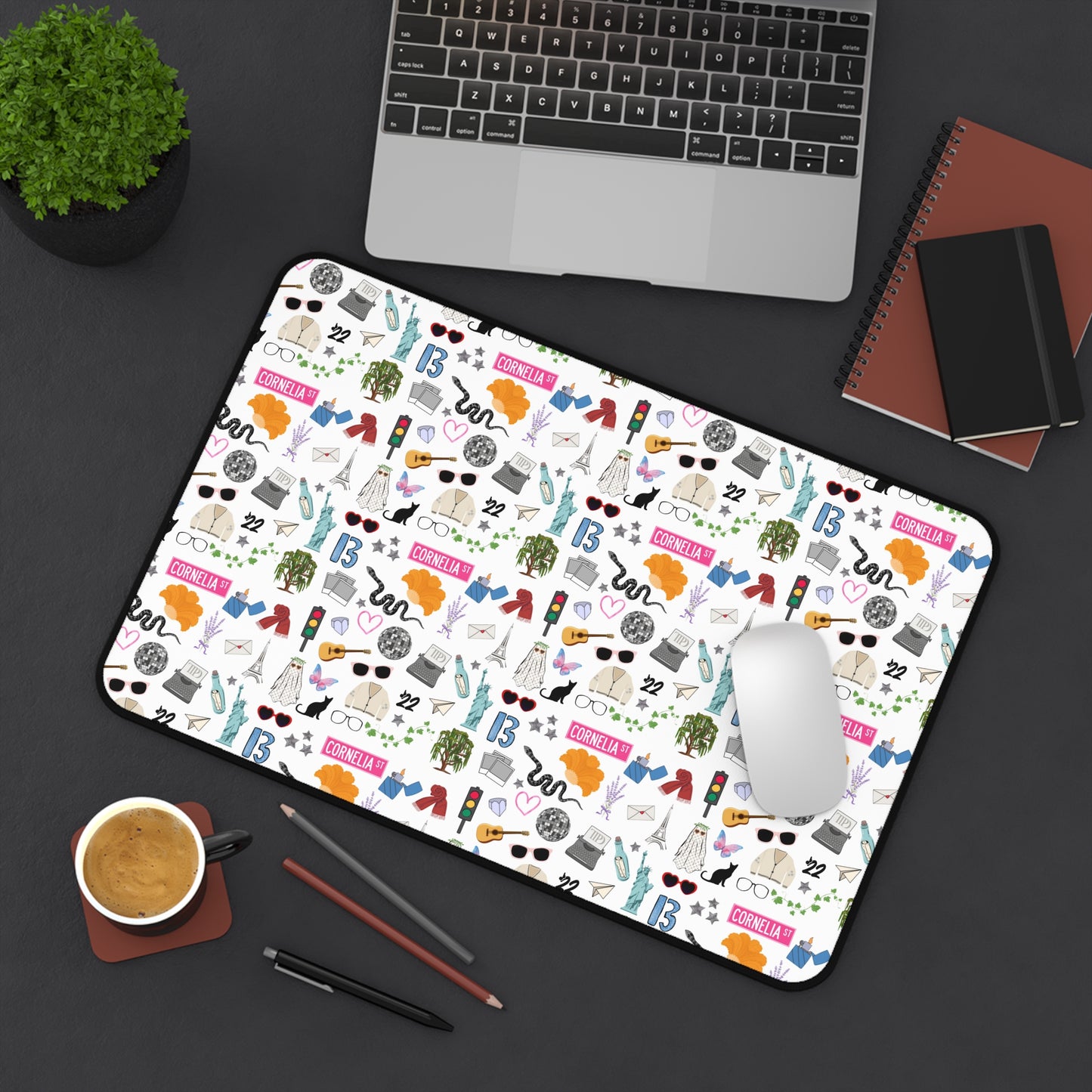 Iconic Eras Desk Mat - Dazzling White