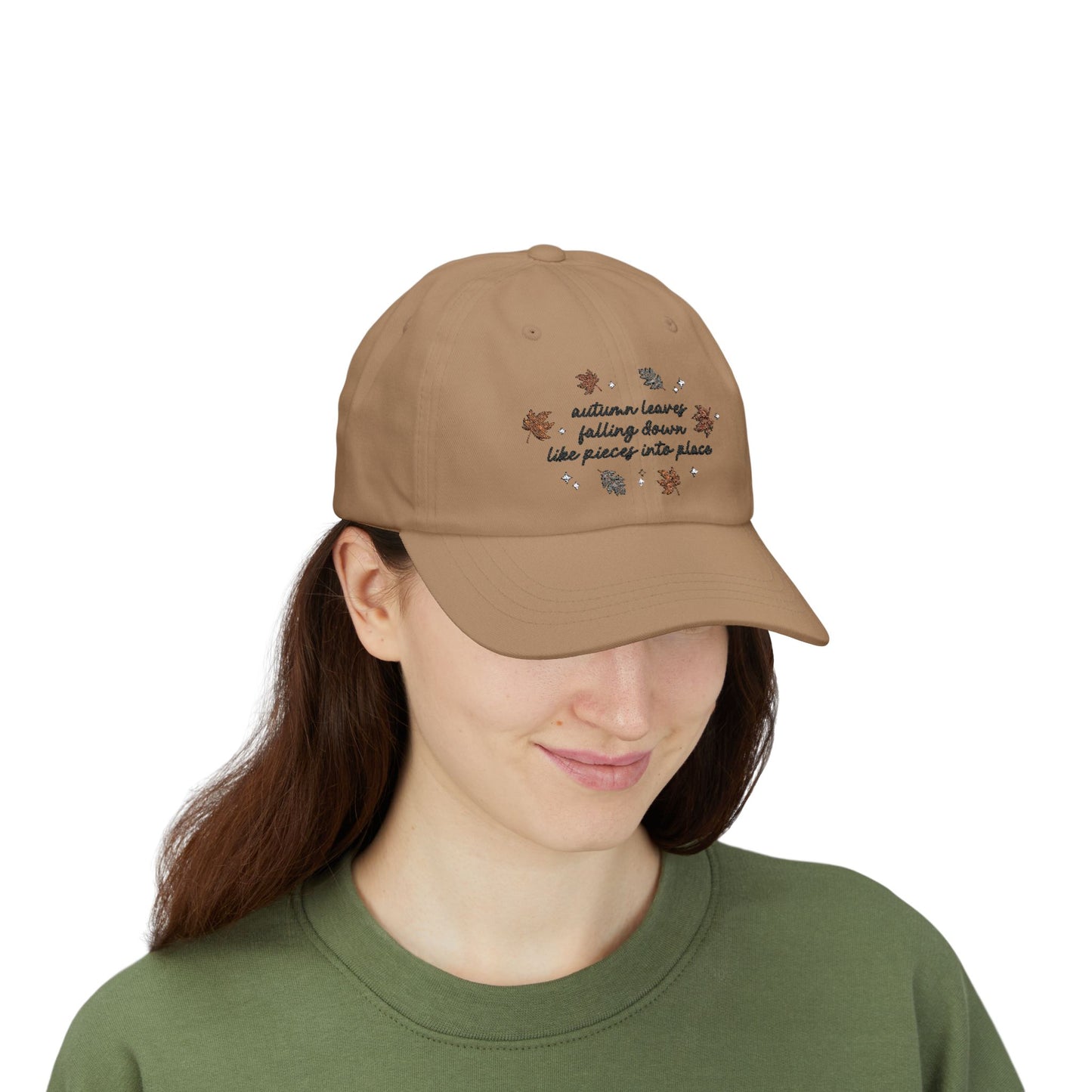 Autumn Leaves Falling Down Embroidered Dad Hat