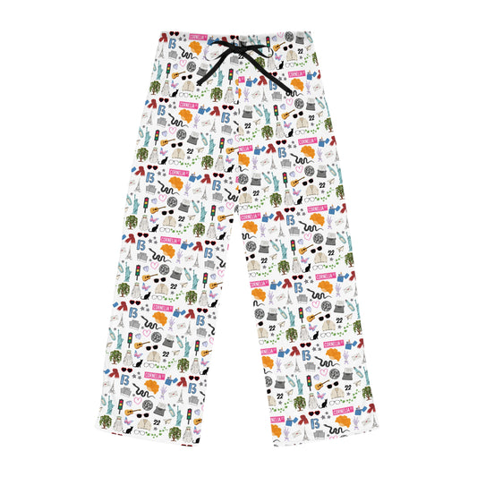 Iconic Eras (TS 12) Women's Pajama Pants - Dazzling White