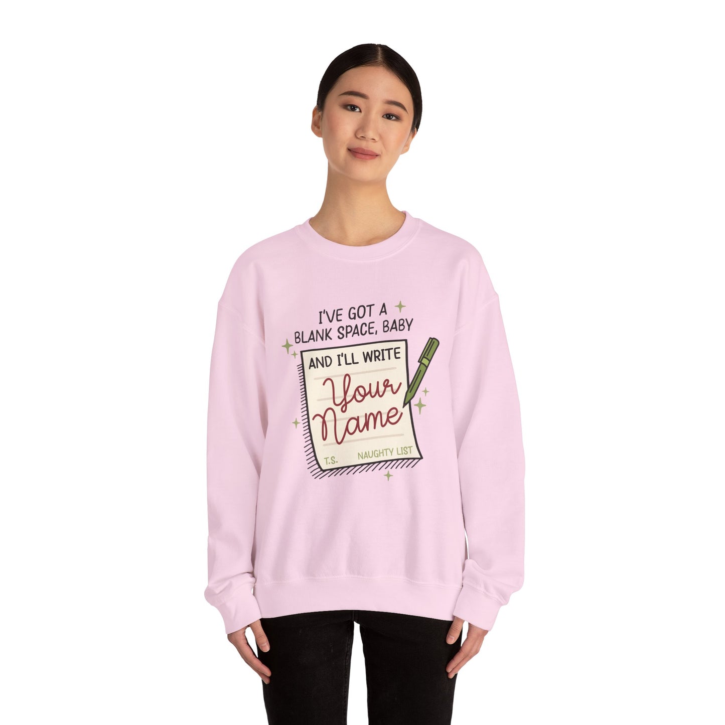 Blank Space (On The Naughty List) Crewneck Sweatshirt