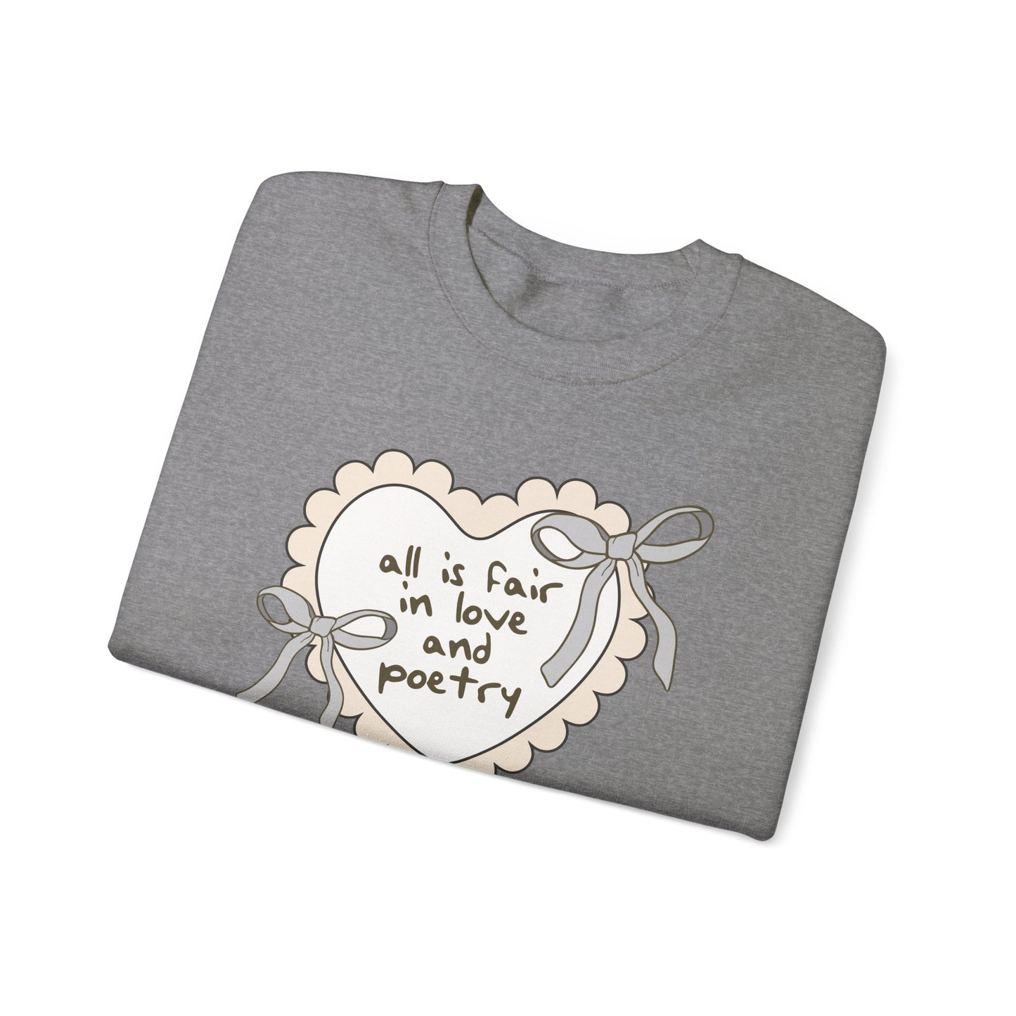 Love & Poetry Heart Crewneck Sweatshirt