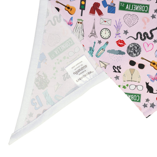 TS 12 Iconic Eras Pet Bandana - Pink