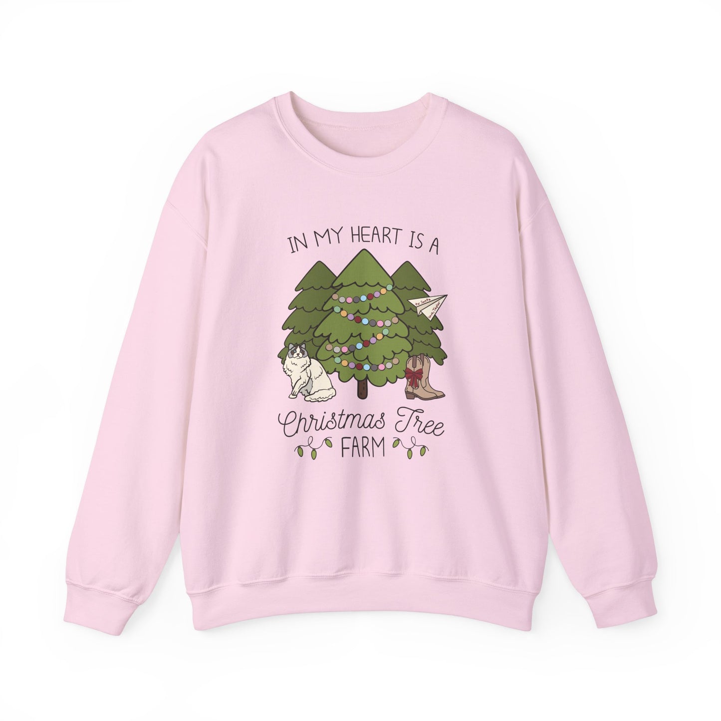 In My Heart Is A Christmas Tree Farm Crewneck Sweatshirt