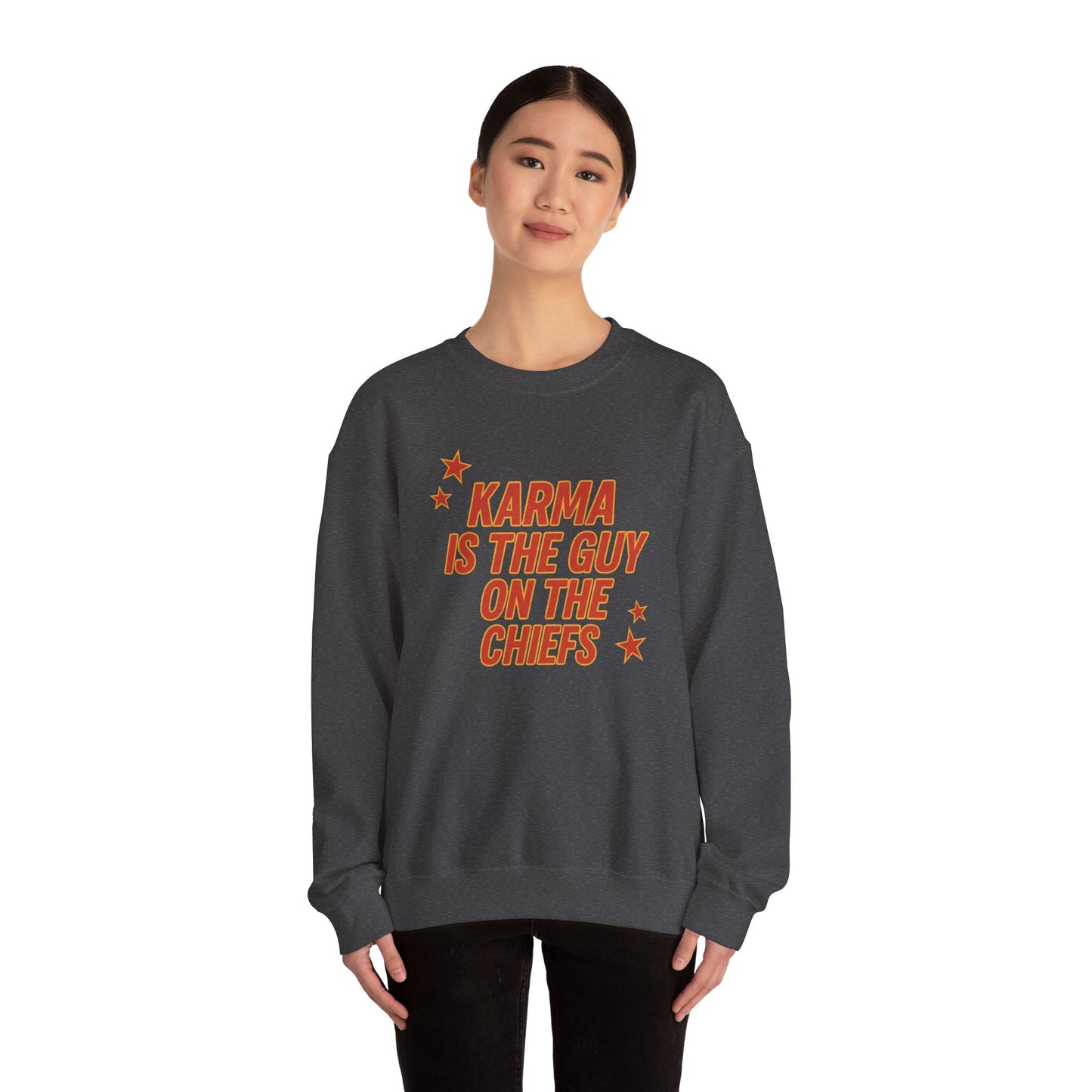 Guy on The Chiefs Crewneck Sweatshirt