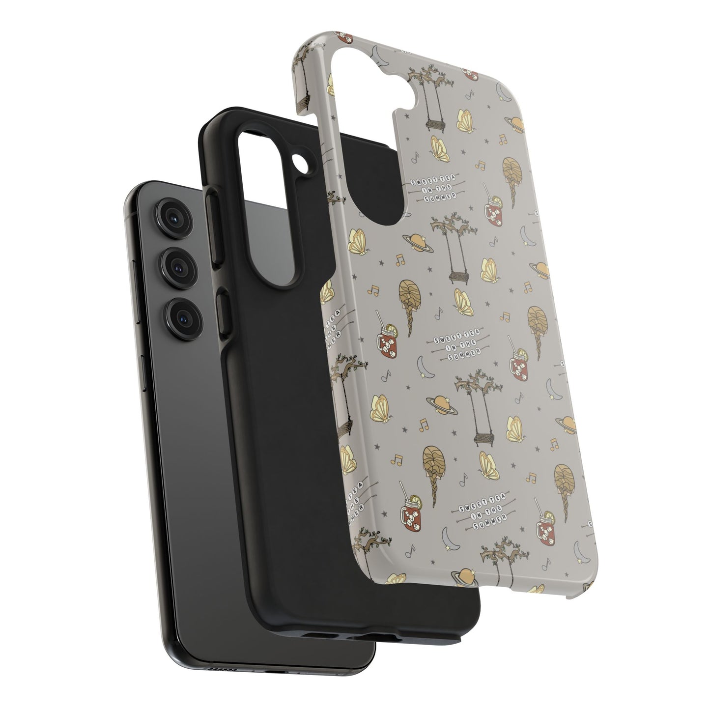 Moon and Saturn Tough Phone Case