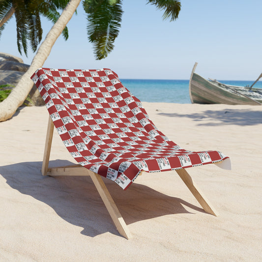 Red Era Checkered Beach Towel