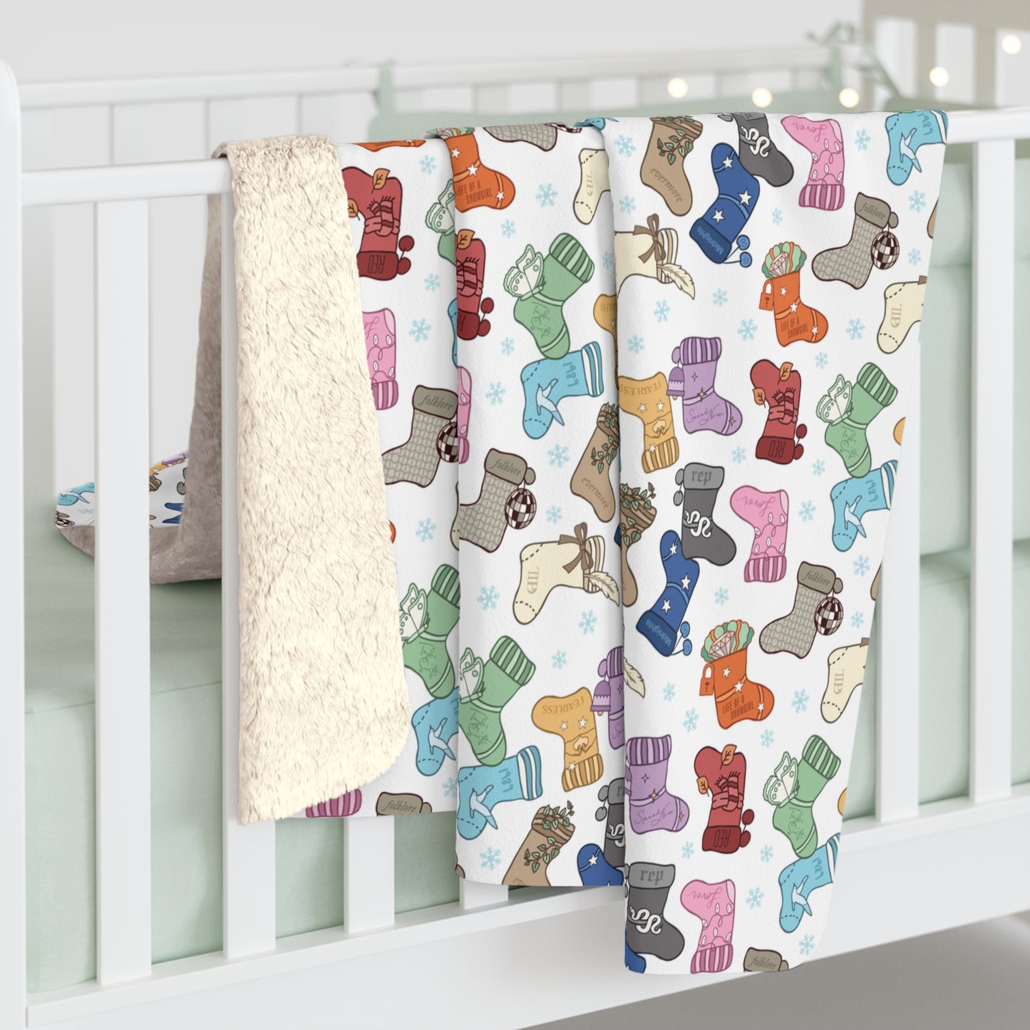 Eras Stockings Sherpa Fleece Blanket