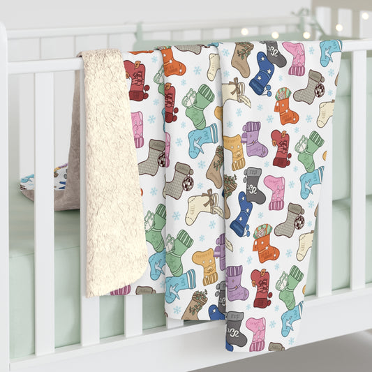 Eras Stockings Sherpa Fleece Blanket
