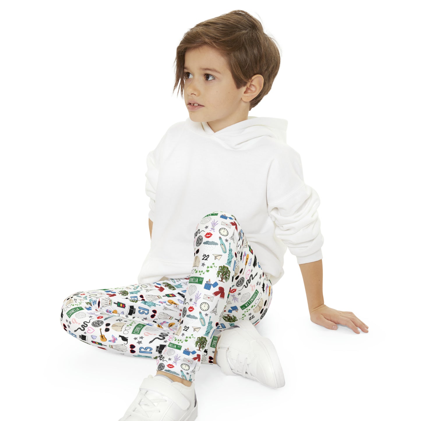 Iconic Eras Youth Leggings - White Horse White