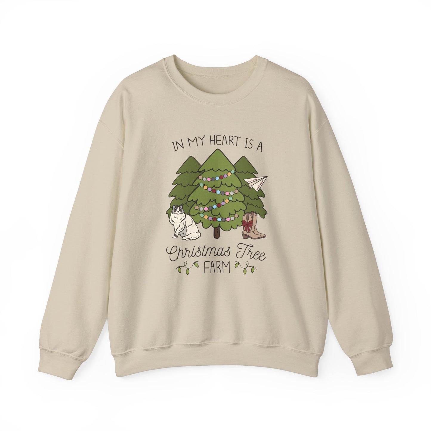 In My Heart Is A Christmas Tree Farm Crewneck Sweatshirt