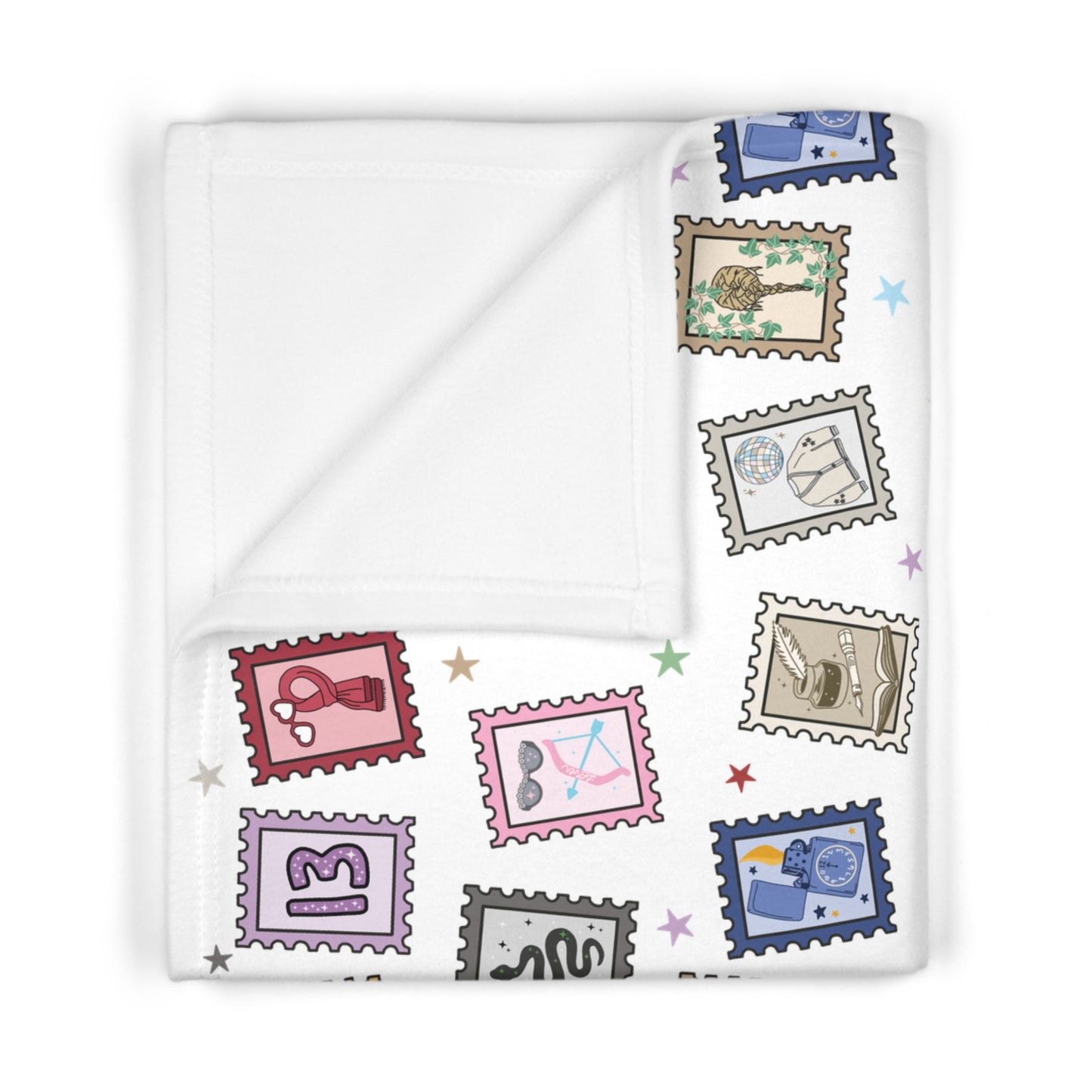 Eras Stamps Fleece Baby Blanket