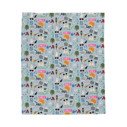 Iconic Eras (TS 12) Velveteen Plush Blanket- Opalite