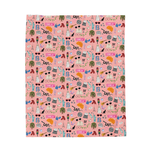 Iconic Eras (TS 12) Velveteen Plush Blanket- Showgirl Rouge