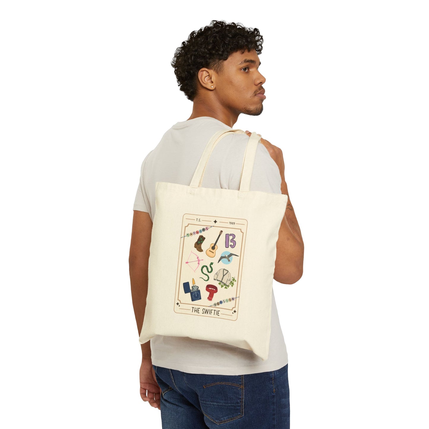 Swiftie Tarot Card Cotton Canvas Tote Bag