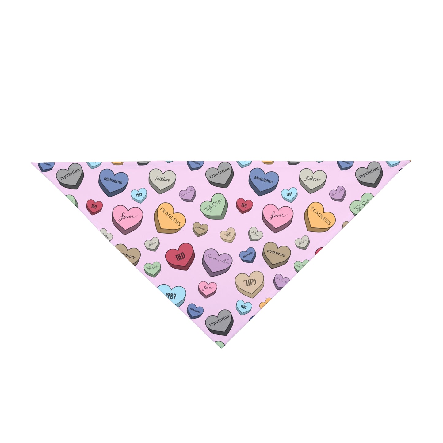 Eras Conversation Hearts Pet Bandana