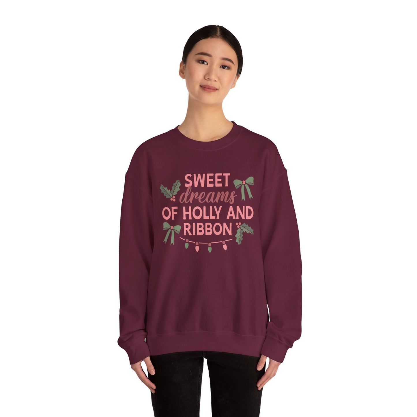 Holly and Ribbon Crewneck Sweatshirt