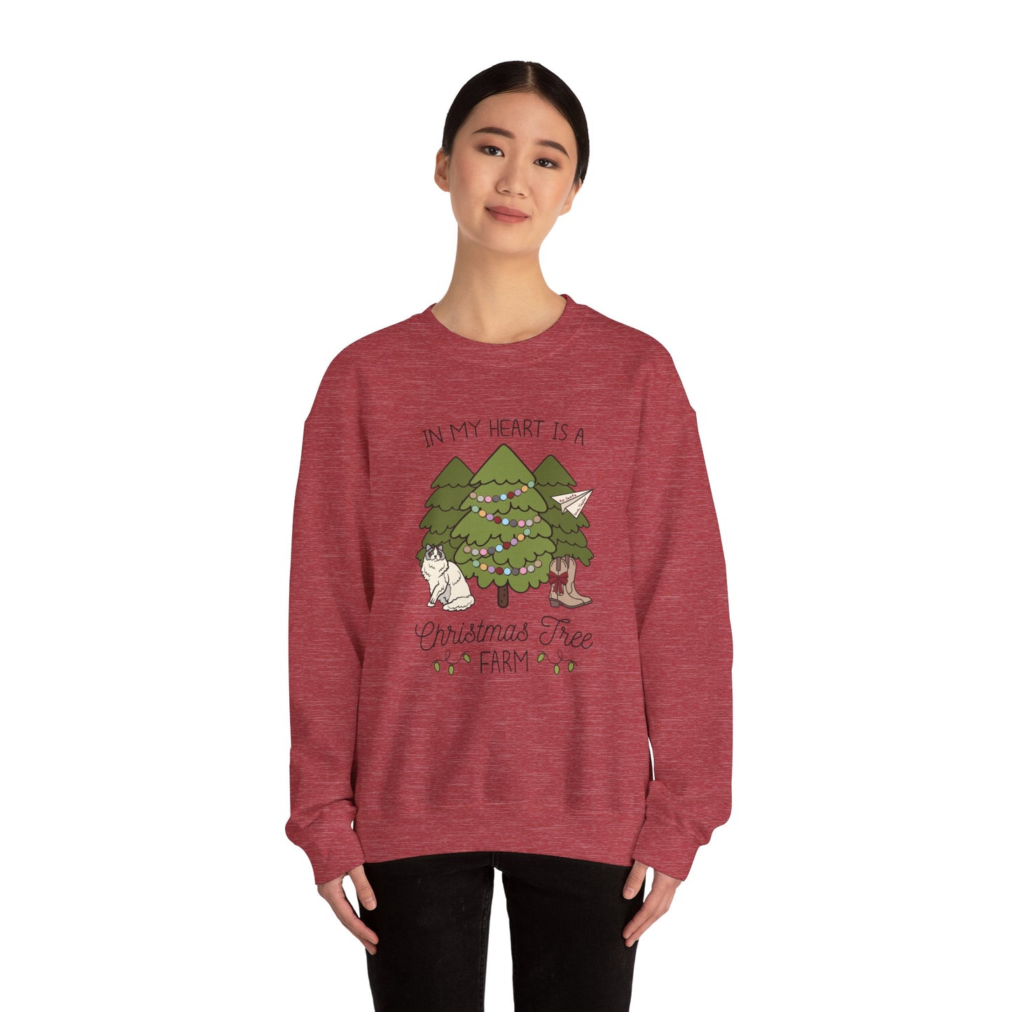 In My Heart Is A Christmas Tree Farm Crewneck Sweatshirt