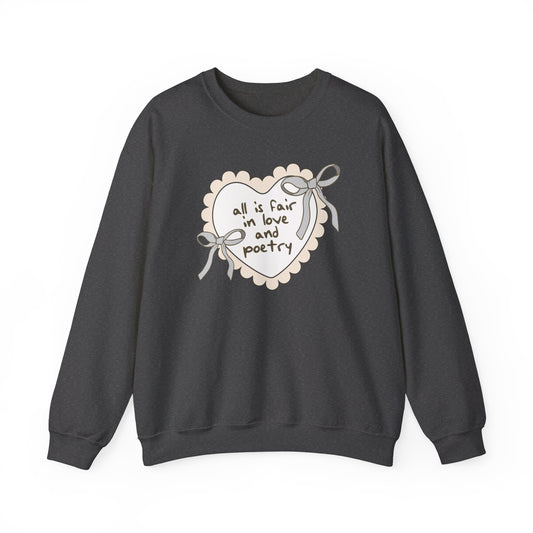 Love & Poetry Heart Crewneck Sweatshirt