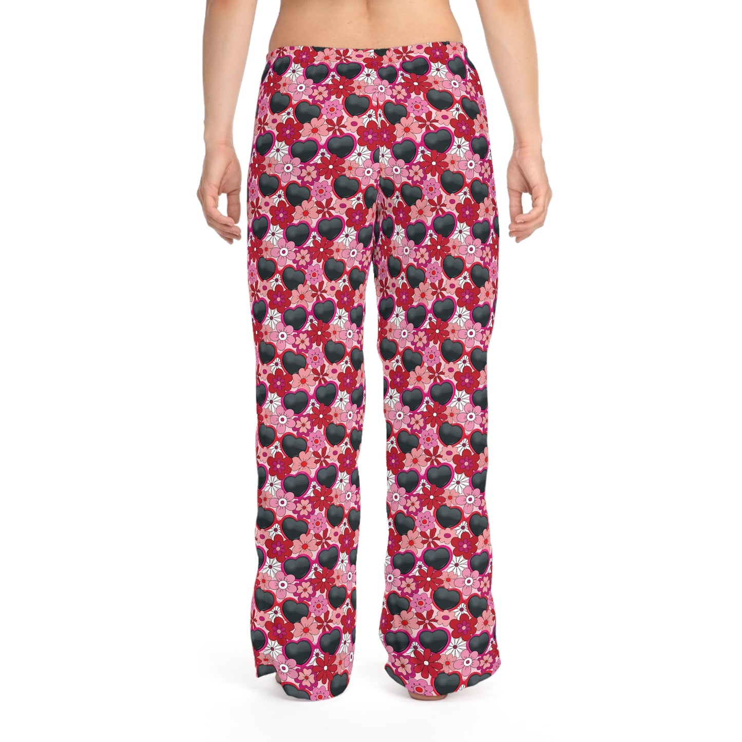 Red Era Heart Sunglasses Women's Pajama Pants