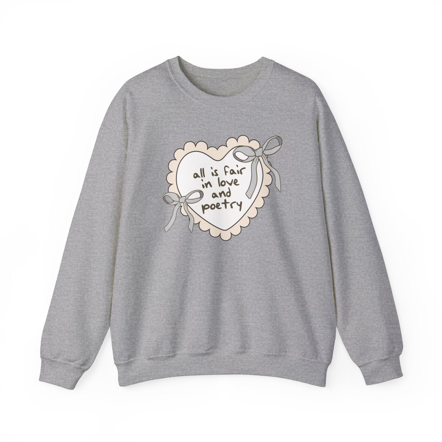 Love & Poetry Heart Crewneck Sweatshirt