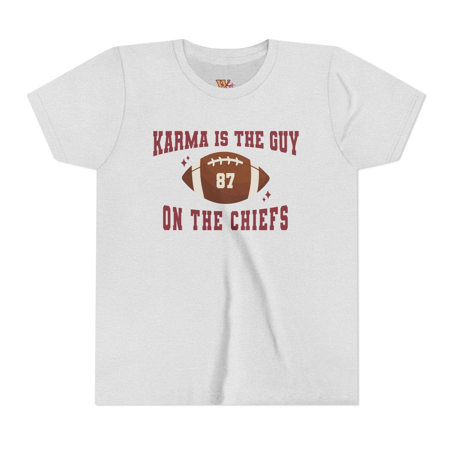 Karma Is The Guy On The Chiefs Football Youth Short Sleeve Tee